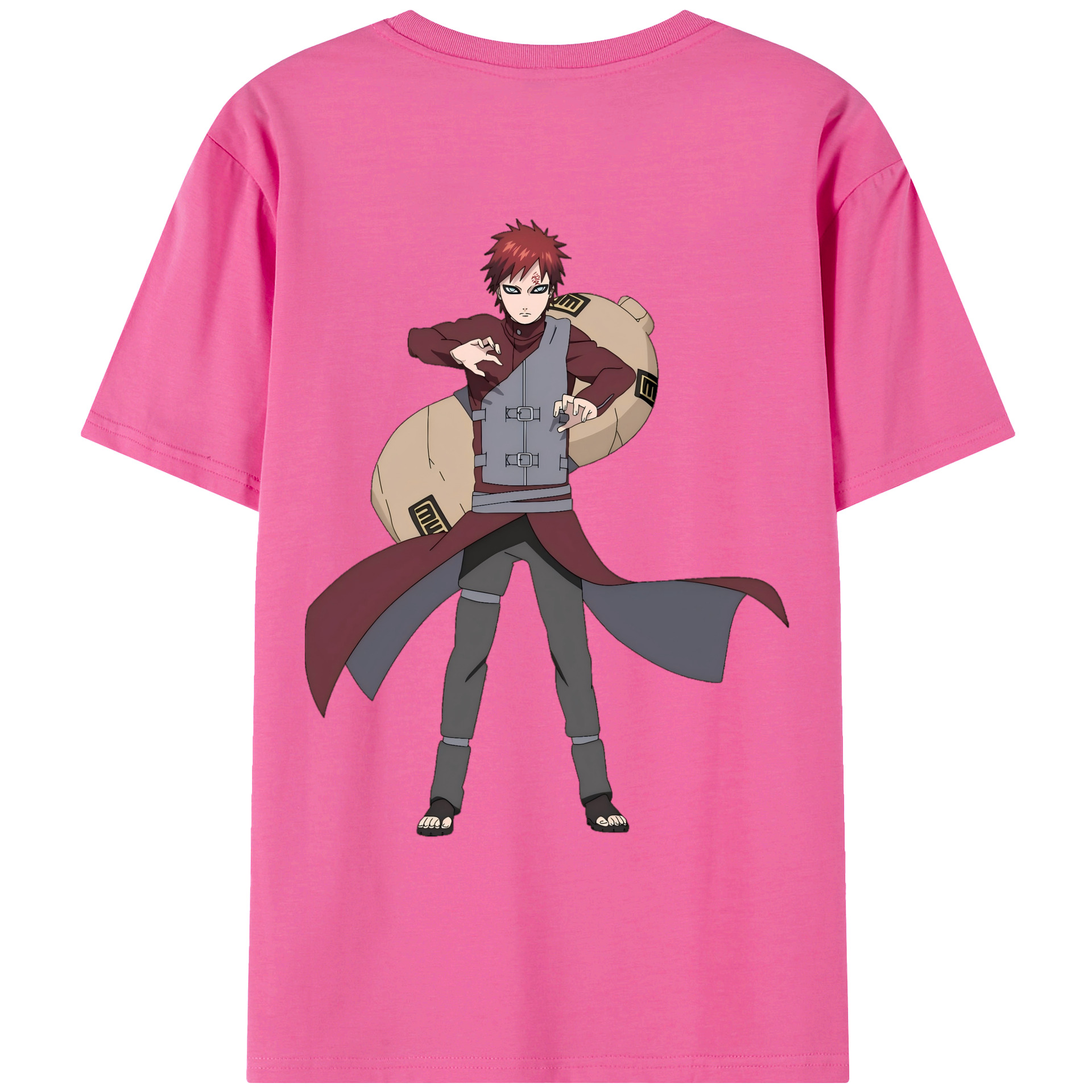 （画像用） NARUTO -ナルト- ガアラ Gaara レディース半袖Tシャツ(バックプリント)